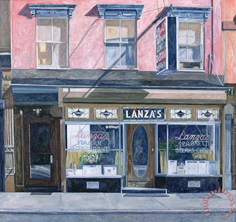 Lanza's Restaurant 11th Street East Village painting - Anthony Butera Lanza's Restaurant 11th Street East Village Art Print