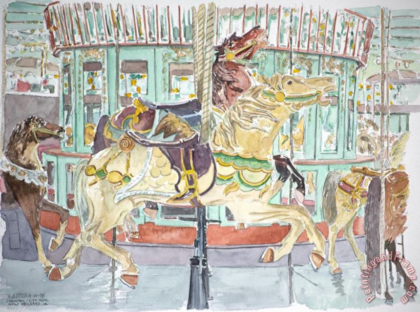 New Orleans Carousel painting - Anthony Butera New Orleans Carousel Art Print