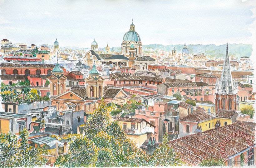 Anthony Butera Rome Overview From The Borghese Gardens Art Painting