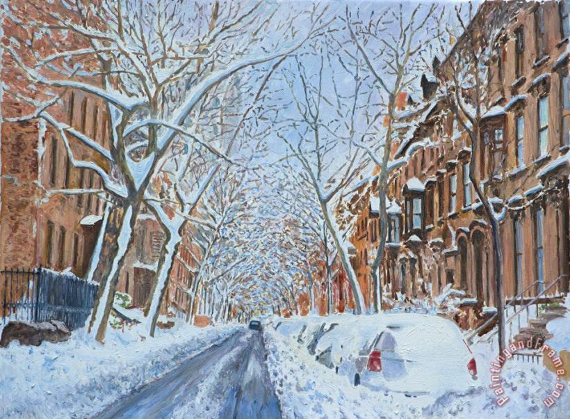 Anthony Butera Snow Remsen St. Brooklyn New York Art Print