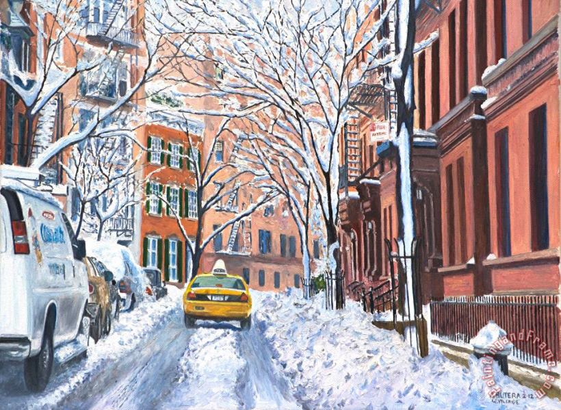 Anthony Butera Snow West Village New York City Art Painting