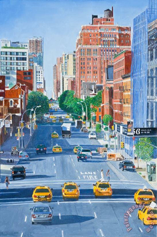 View From Highline New York City painting - Anthony Butera View From Highline New York City Art Print