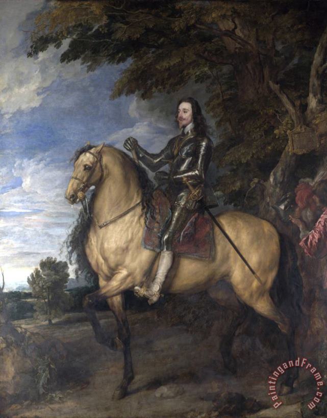 Equestrian Portrait of Charles I painting - Anthony van Dyck Equestrian Portrait of Charles I Art Print