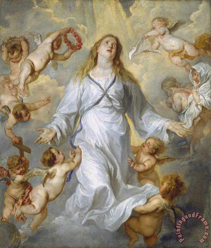 The Virgin As Intercessor painting - Anthony van Dyck The Virgin As Intercessor Art Print