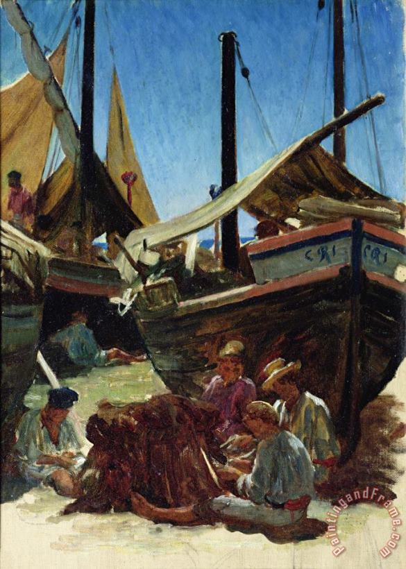 Antoine Auguste Ernest Hebert Anzio The Port Art Painting