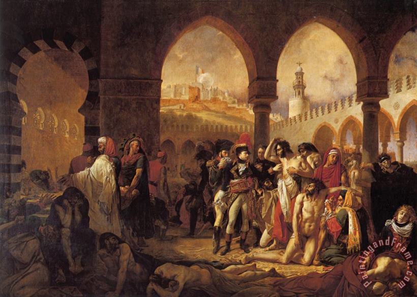 Antoine Jean Gros Bonaparte Visiting The Pesthouse in Jaffa, March 11, 1799 Art Painting