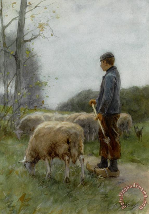 A Shepherd And His Flock painting - Anton Mauve A Shepherd And His Flock Art Print