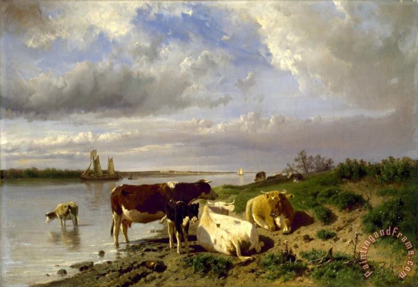 Landscape with Cattle painting - Anton Mauve Landscape with Cattle Art Print