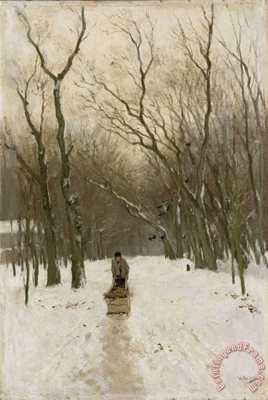 Anton Mauve Winter in De Scheveningse Bosjes Art Painting
