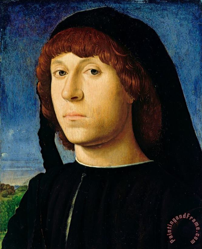 Portrait of a Young Man painting - Antonello da Messina Portrait of a Young Man Art Print
