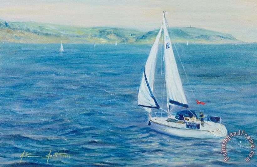 Sailing Home painting - Antonia Myatt Sailing Home Art Print