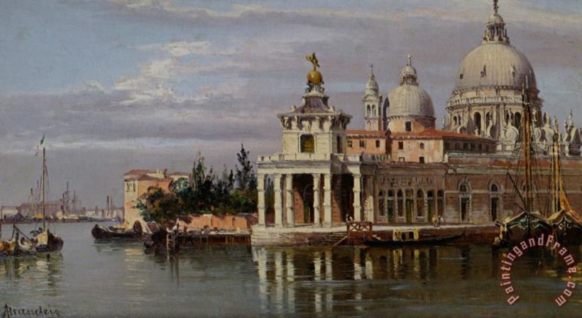 The Dogana Venice painting - Antonietta Brandeis The Dogana Venice Art Print