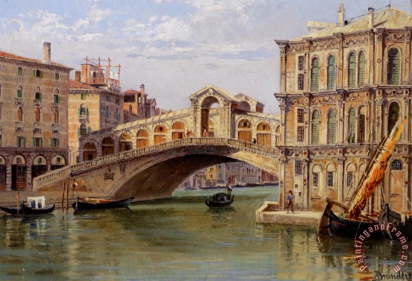 Antonietta Brandeis The Rialto Bridge Art Painting