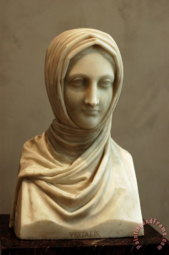 Bust of a Vestal Virgin painting - Antonio Canova Bust of a Vestal Virgin Art Print