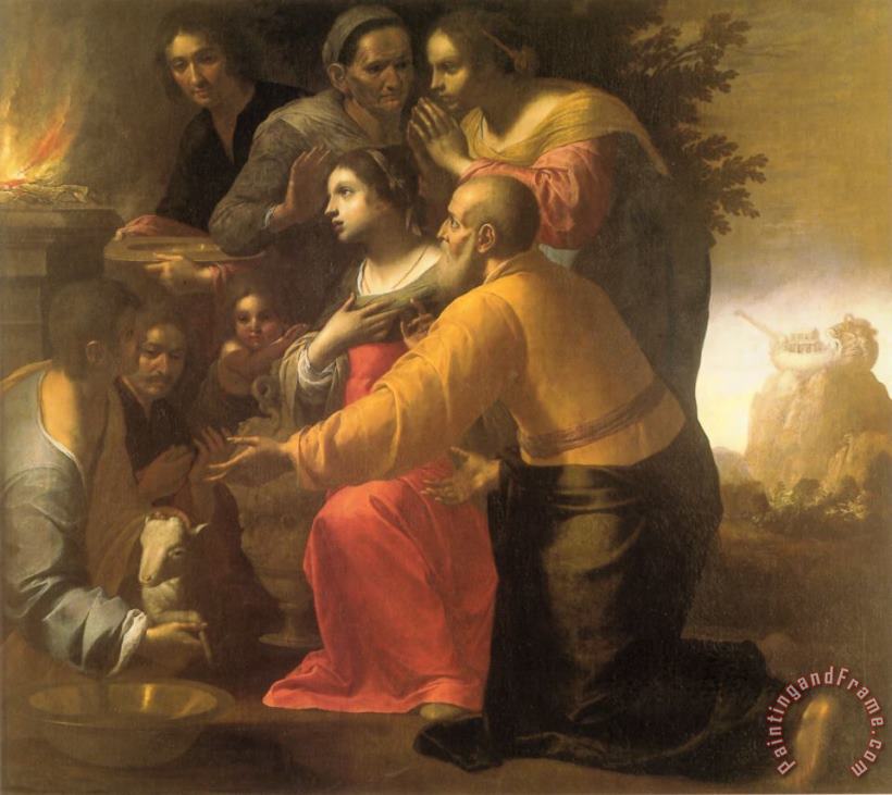 Antonio Carracci The Lamentation Over The Dead Christ Art Print