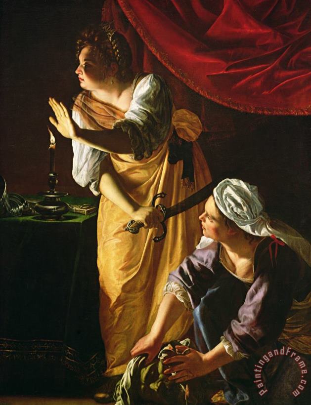 Artemisia Gentileschi  Judith and Maidservant with the Head of Holofernes Art Painting