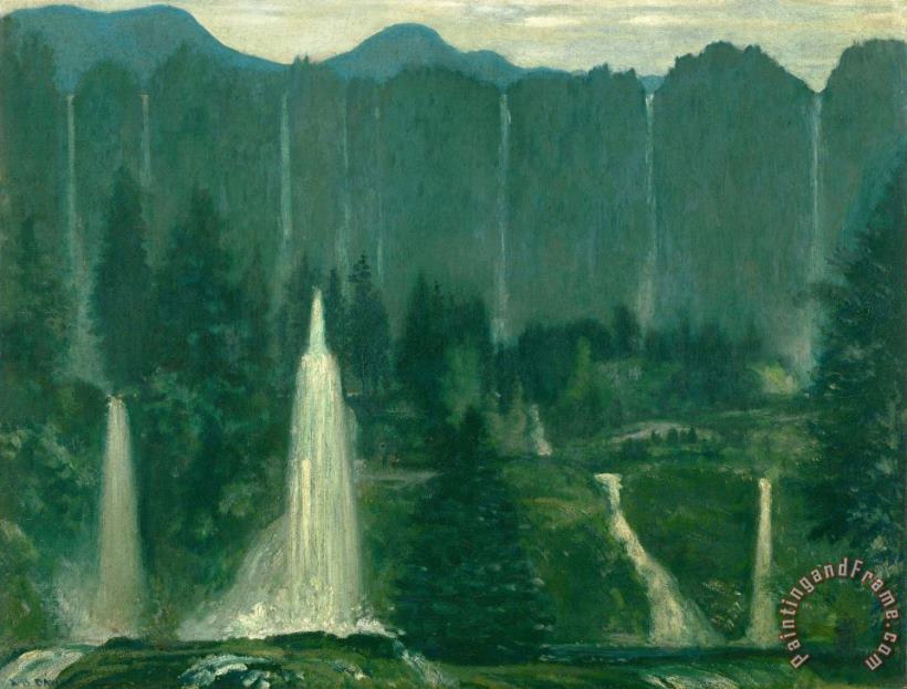 Arthur Bowen Davies Many Waters (waterfalls) Art Print