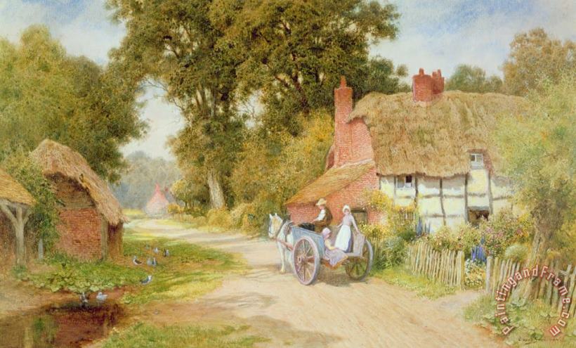 A Warwickshire Lane painting - Arthur Claude Strachan A Warwickshire Lane Art Print