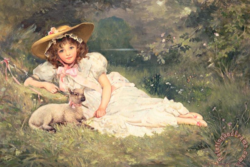 The Little Shepherdess painting - Arthur Dampier May The Little Shepherdess Art Print