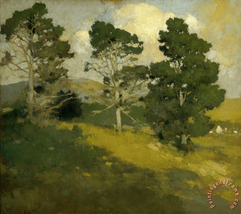Monterey Pines painting - Arthur Frank Mathews Monterey Pines Art Print