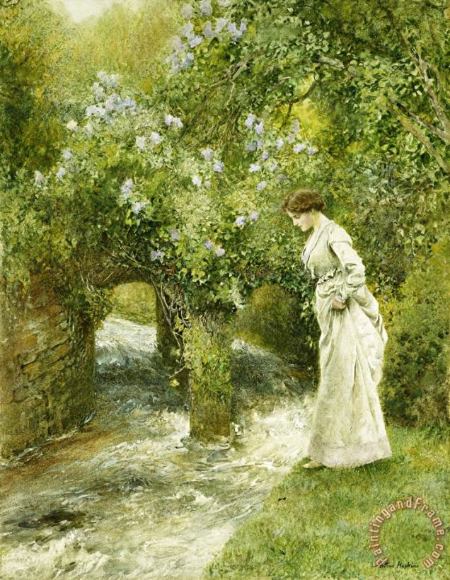 Arthur Hopkins The Mill Stream in Spring Art Painting