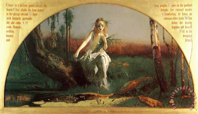 Arthur Hughes Ophelia Art Painting