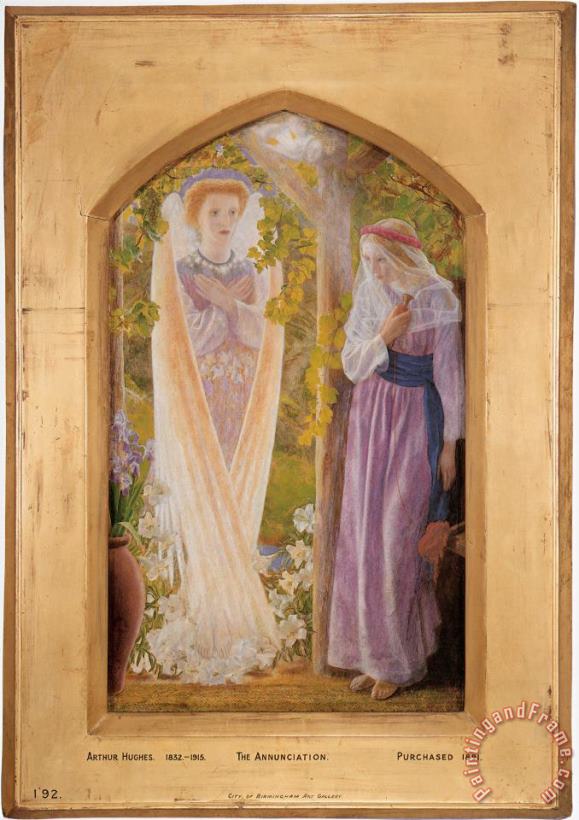 Arthur Hughes The Annunciation Art Painting