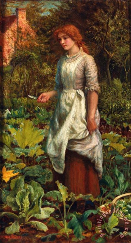 The Gardener's Daughter painting - Arthur Hughes The Gardener's Daughter Art Print