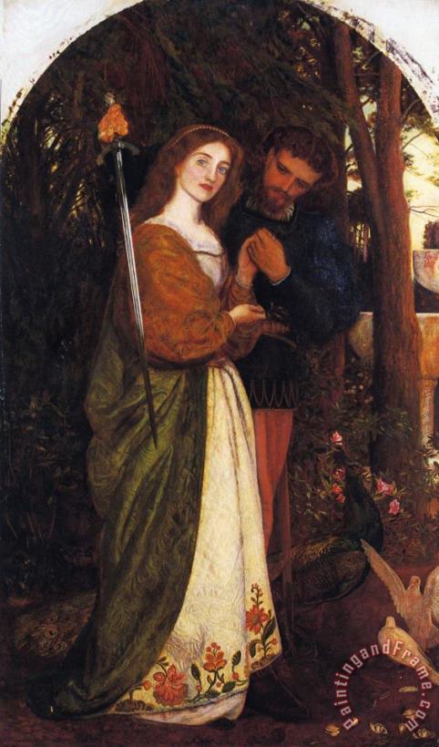 The Guarded Bower painting - Arthur Hughes The Guarded Bower Art Print