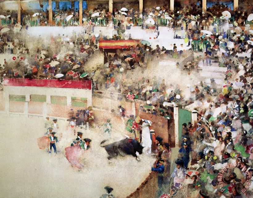 Arthur Melville The Little Bull Fight Bravo Toro Seville Art Painting