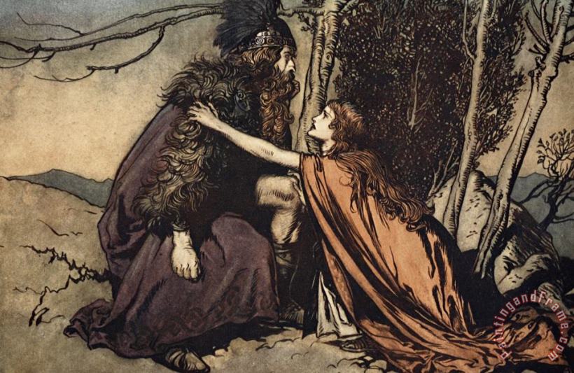 Father Father Tell Me What Ails Thee With Dismay Thou Art Filling Thy Child painting - Arthur Rackham Father Father Tell Me What Ails Thee With Dismay Thou Art Filling Thy Child Art Print