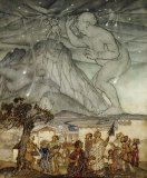 The Pool with a Stormy Sky Prints - Hercules Supporting The Sky Instead Of Atlas by Arthur Rackham