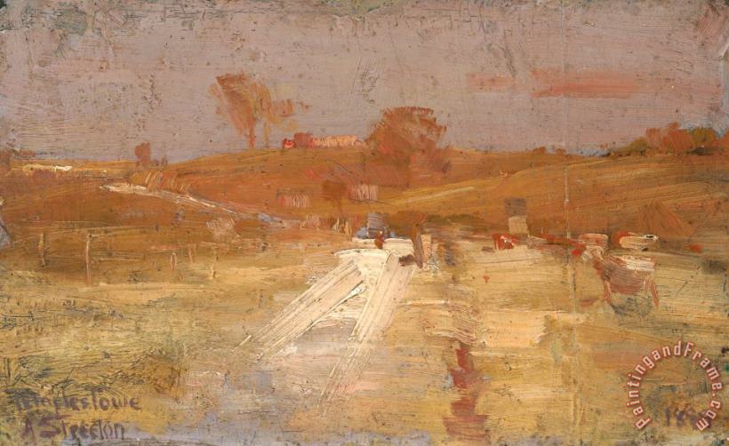 Arthur Streeton Pastoral in Yellow And Grey a Colour Impression of Templestowe Art Painting
