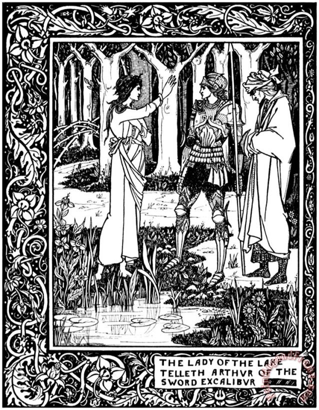 Illustration For Lady Of The Lake painting - Aubrey Beardsley Illustration For Lady Of The Lake Art Print