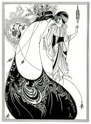 Aubrey Beardsley Peacock Skirt Oscar Wilde Illustration