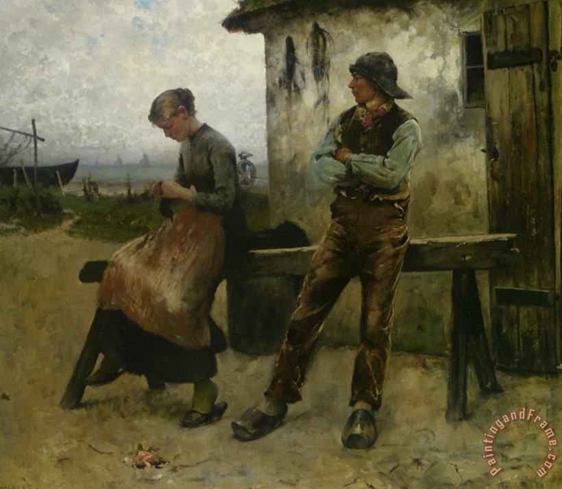 August Wilhelm Nikolaus Hagborg The Shy Suitor Art Painting