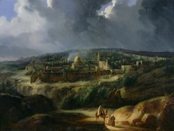 Auguste Forbin - View of Jerusalem from the Valley of Jehoshaphat painting
