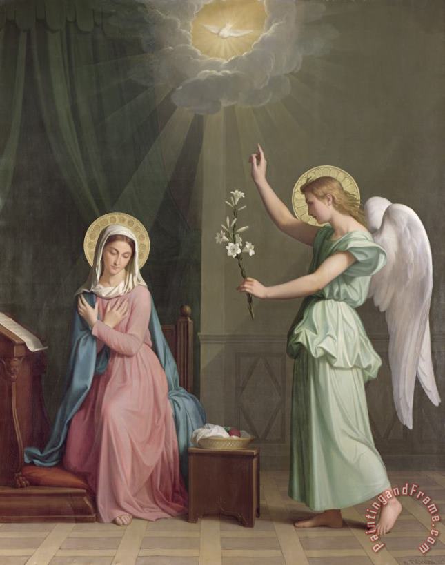 The Annunciation painting - Auguste Pichon The Annunciation Art Print