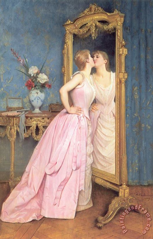 Vanity painting - Auguste Toulmouche Vanity Art Print