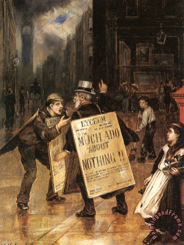 Much Ado About Nothing painting - Augustus Edwin Mulready Much Ado About Nothing Art Print