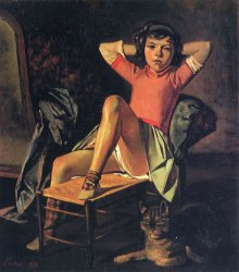 Balthasar Klossowski De Rola Balthus Girl And Cat 1937