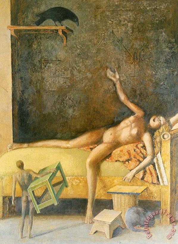 Great Composition with Corbel painting - Balthasar Klossowski De Rola Balthus Great Composition with Corbel Art Print
