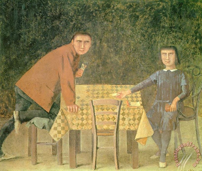 Balthasar Klossowski De Rola Balthus The Cardgame 1973 Art Painting