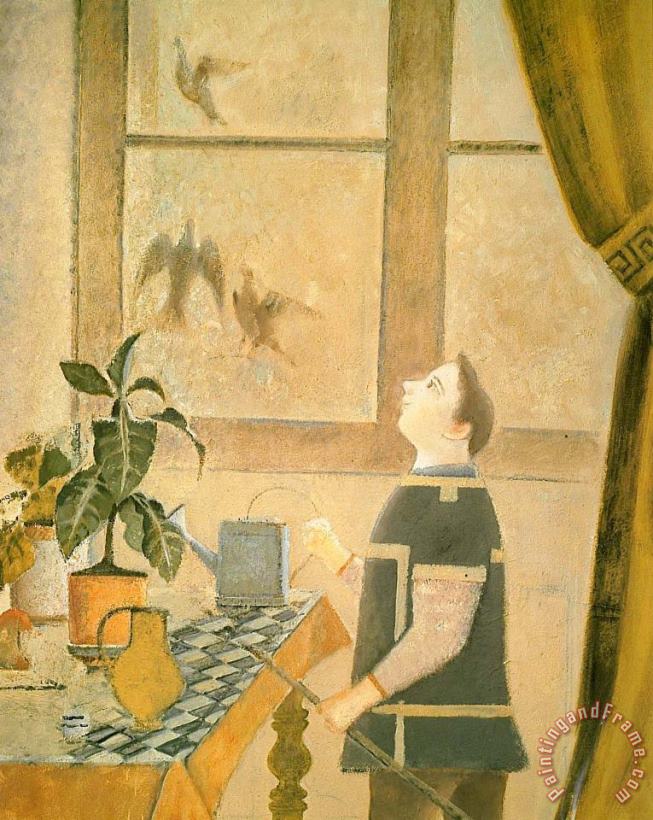 The Child with Pigeons painting - Balthasar Klossowski De Rola Balthus The Child with Pigeons Art Print