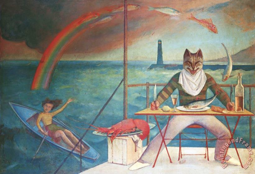 Balthasar Klossowski De Rola Balthus The Mediterranean Cat 1949 Art Painting