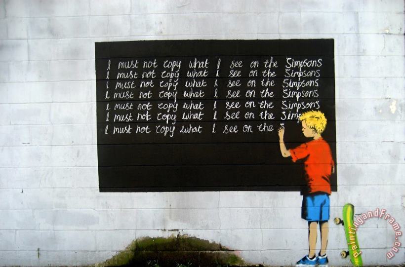 Banksy Banksy's Simpsons Reference, New Orleans Art Painting