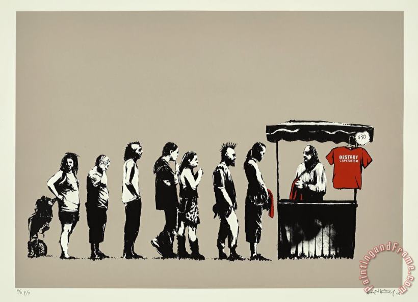 Banksy Festival Capitalism, 2006 Art Print