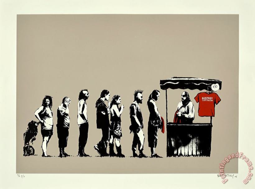 Banksy Festival Destroy Capitalism, 2006 Art Print
