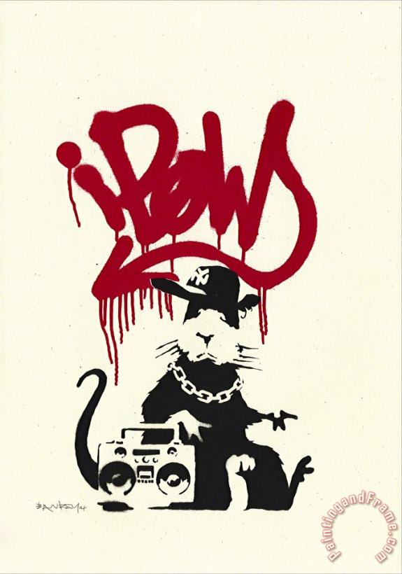 Gangsta Rat, 2004 painting - Banksy Gangsta Rat, 2004 Art Print