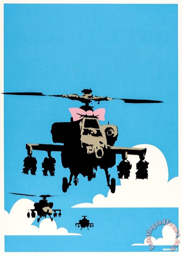Happy Choppers, 2003 painting - Banksy Happy Choppers, 2003 Art Print